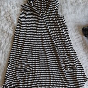 Black and White Striped Dress